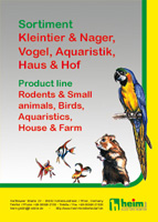 Here you will find our products for Rodents & Small animals, Birds, Aquaristics, House & Farm